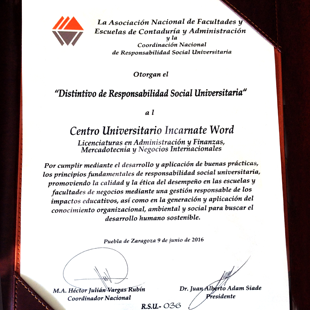 Distintivo Responsabilidad Social Universitaria